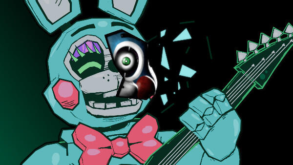 Art made using both 2D and 3D assets, made for my short animation project "In The House of Rabbits"