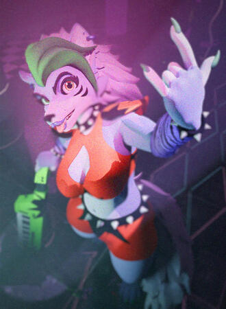 3D Art of Roxanne Wolf from FNaF