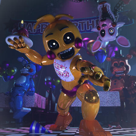 FNaF 2 "Toy Animatronics" 3D Render with additional effects and touch-ups in image editing software. Character models by ToastyTheFoxxx.